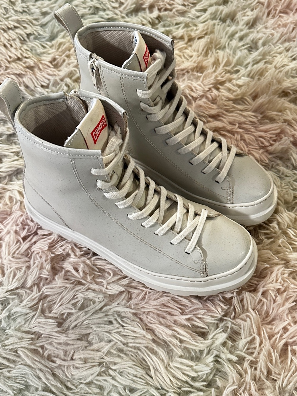 Camper Brutus White MIRUM® Ankle Boots for Women Size 38